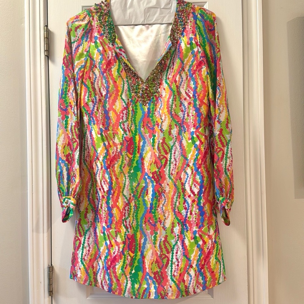 Silk Lilly Pulitzer Long Sleeve “Seamus” Dress